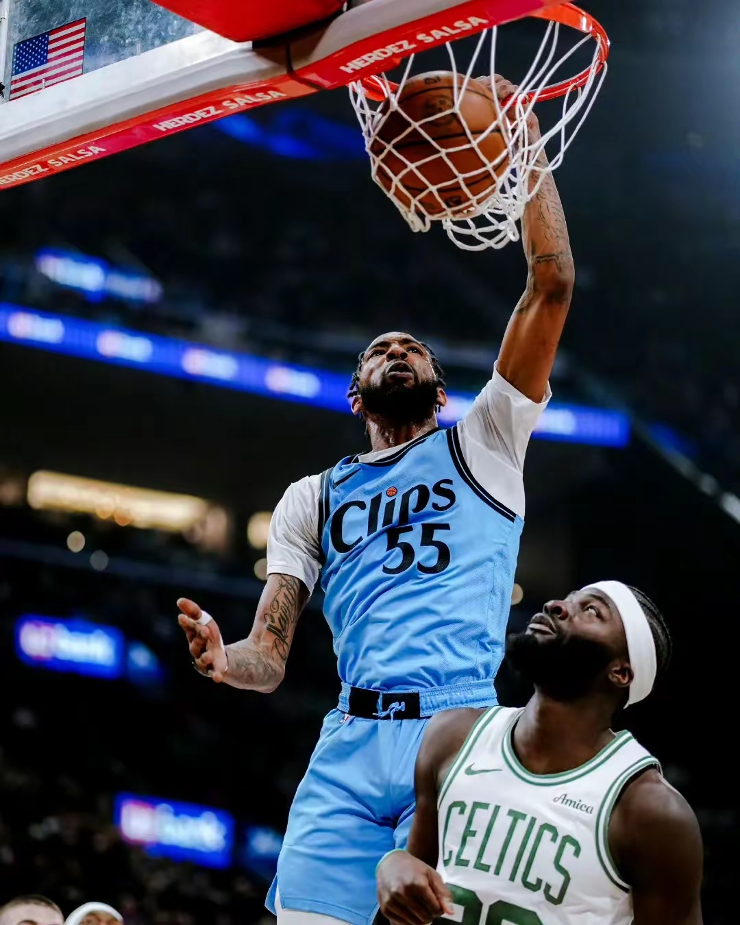 快船对阵步行者，双枪风头盖过全明星内线